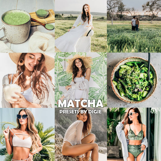 10 MATCHA LIGHTROOM MOBILE & DESKTOP PRESETS