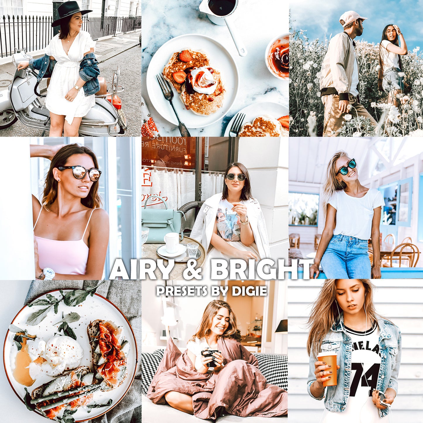 10 AIRY & BRIGHT LIGHTROOM MOBILE & DESKTOP PRESETS