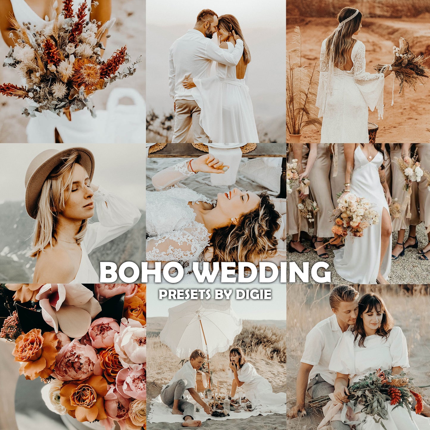 10 BOHO WEDDING LIGHTROOM MOBILE & DESKTOP PRESETS