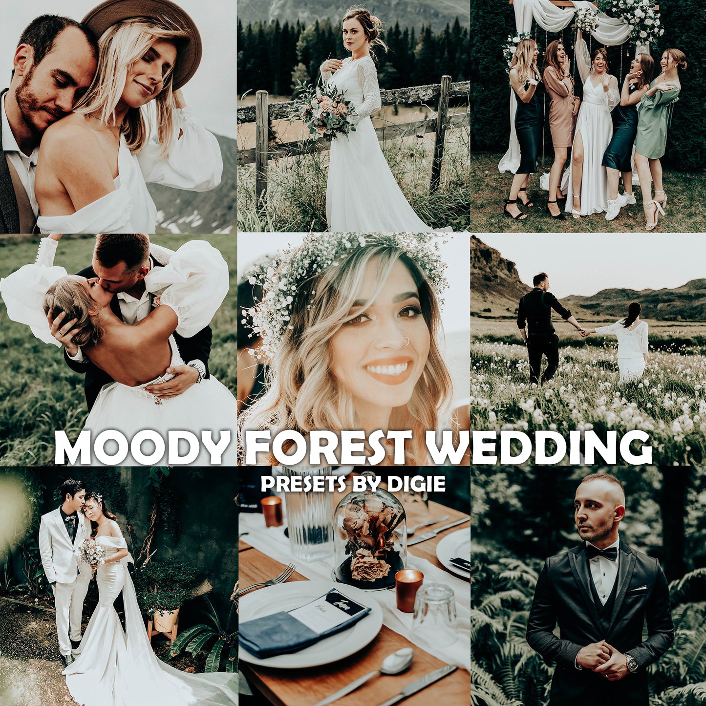 10 MOODY FOREST WEDDING LIGHTROOM PRESETS