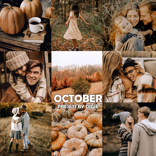 10 OCTOBER LIGHTROOM MOBILE & DESKTOP PRESETS