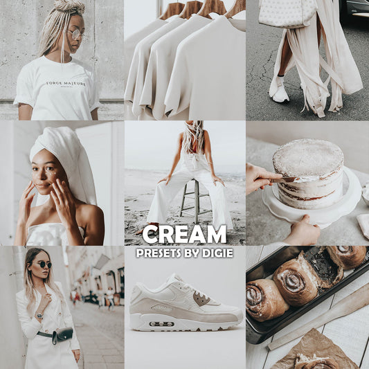 10 CREAM LIGHTROOM MOBILE & DESKTOP PRESETS