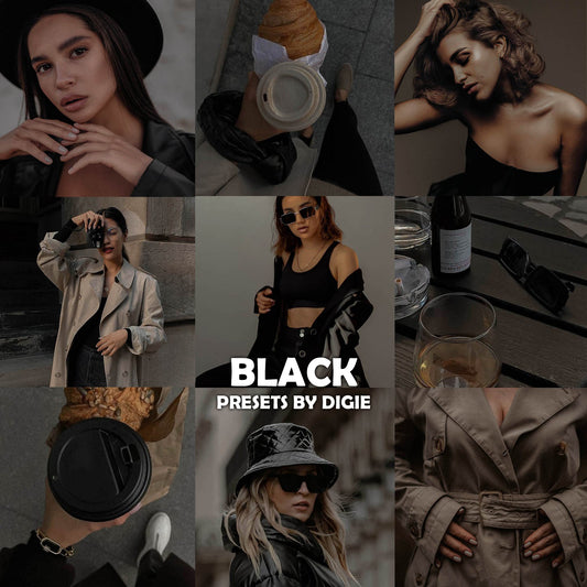 10 BLACK LIGHTROOM MOBILE & DESKTOP PRESETS