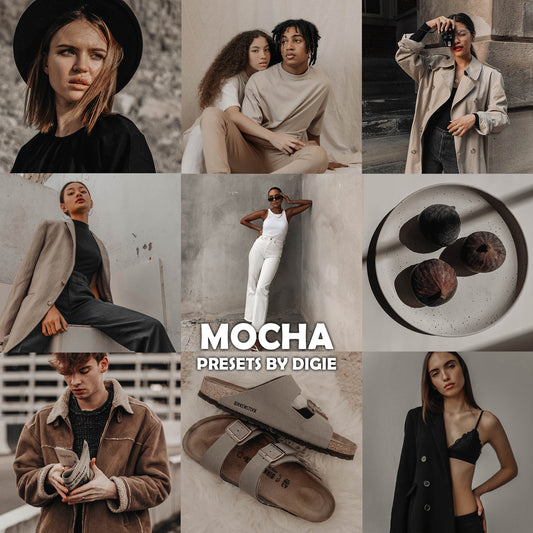 12 MOCHA AESTHETIC LIGHTROOM PRESETS