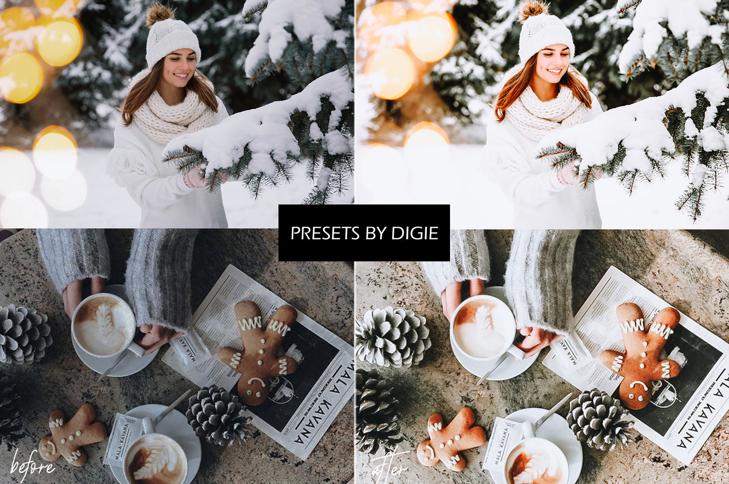 12 WINTER WONDERLAND LIGHTROOM MOBILE & DESKTOP PRESETS