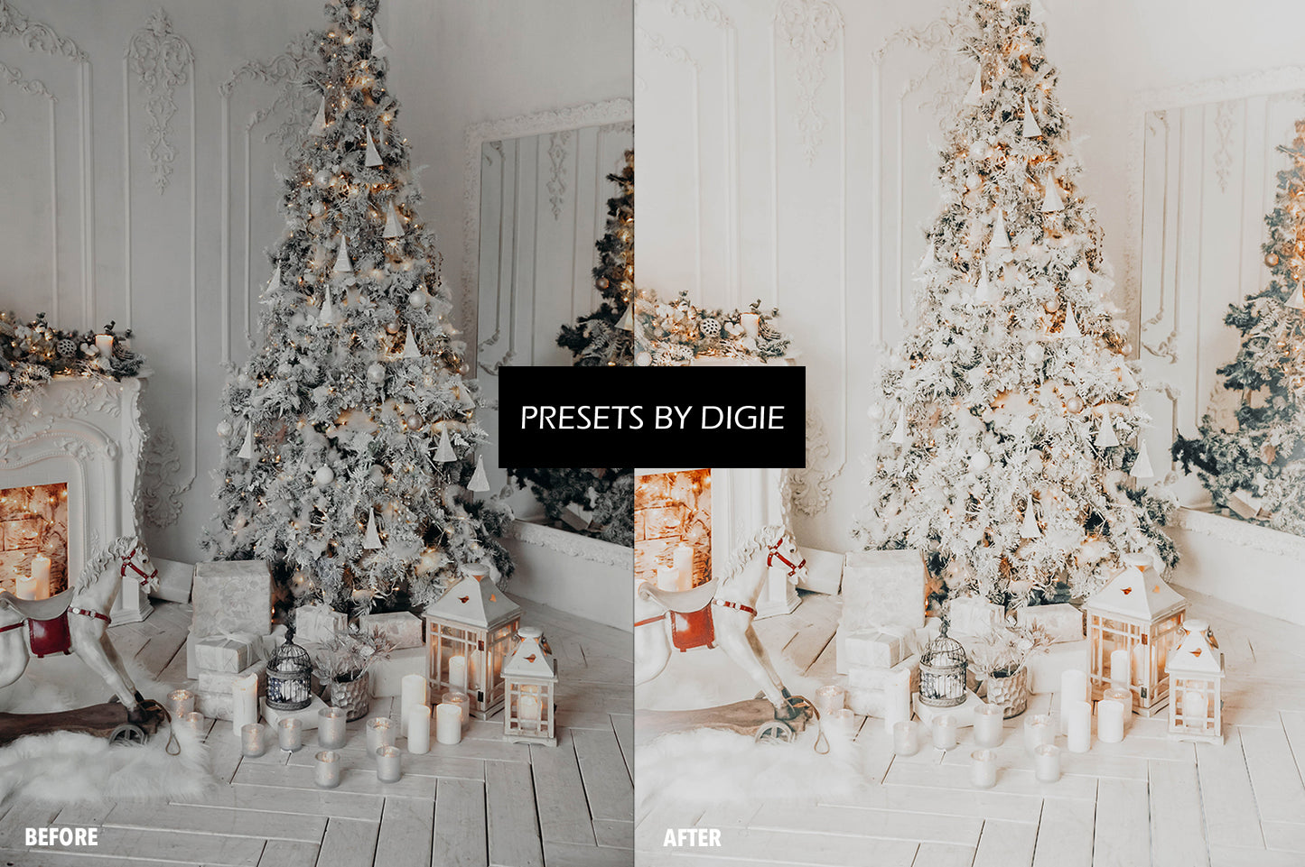 10 WHITE XMAS LIGHTROOM MOBILE & DESKTOP PRESETS