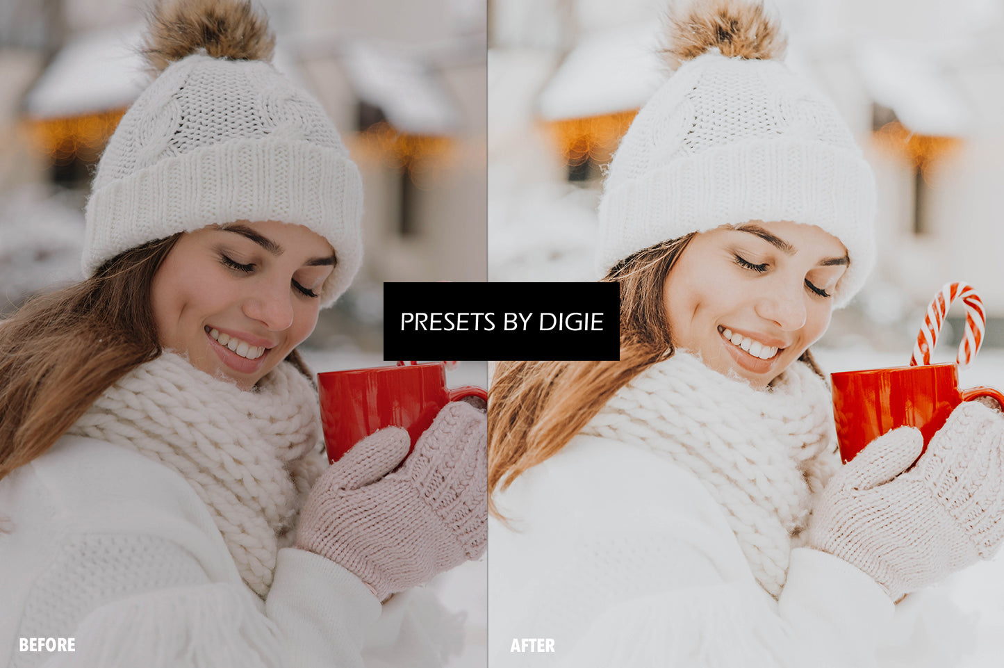 10 WHITE XMAS LIGHTROOM MOBILE & DESKTOP PRESETS