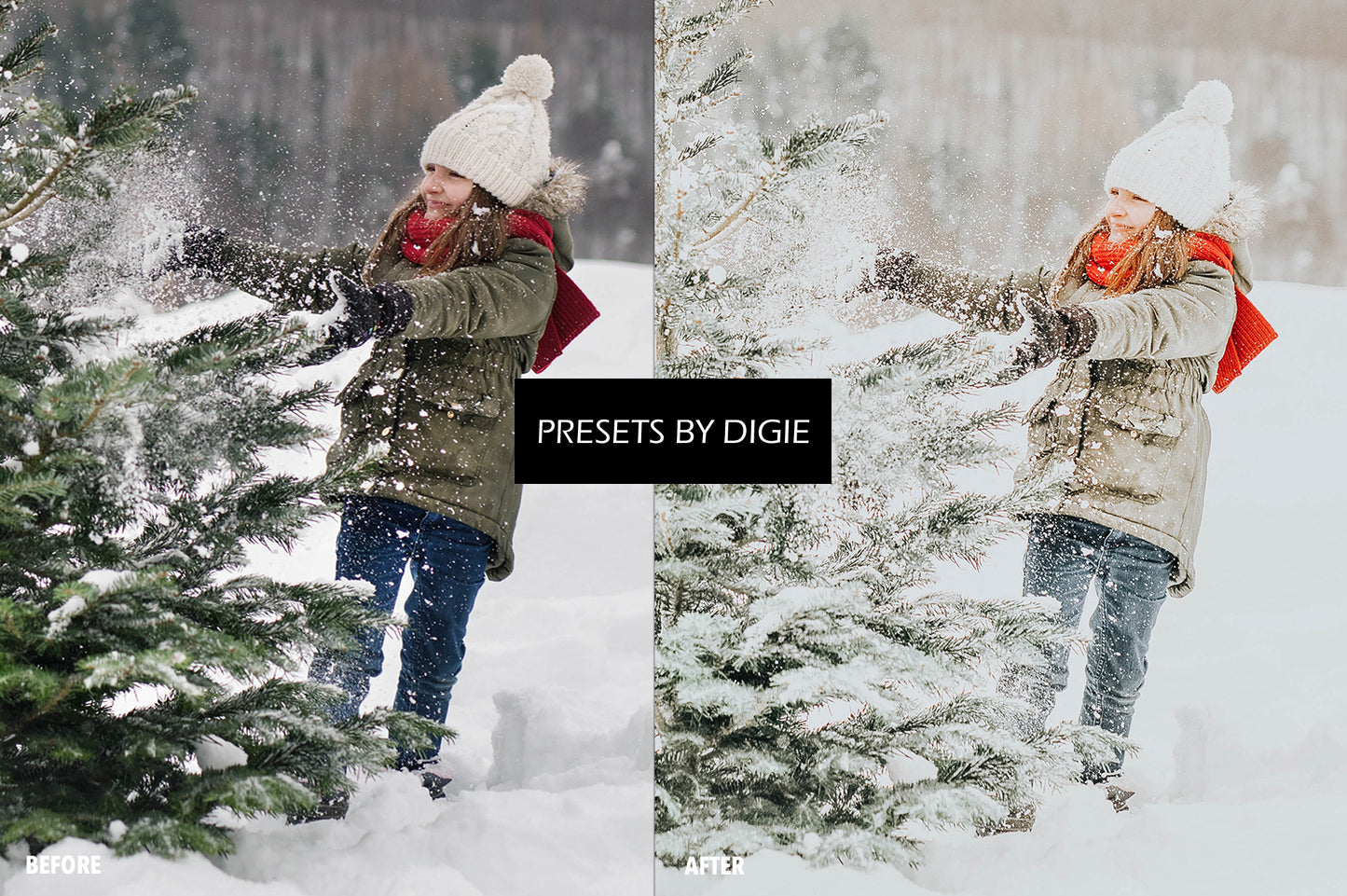 10 WHITE XMAS LIGHTROOM MOBILE & DESKTOP PRESETS